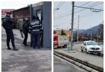 EXCLUSIV FOTO: SALVATĂ DE POMPIERI – Femeie cu fetiță de 3 ani rămasă blocată în WC-ul ”inteligent” de 33.000 de euro de lângă ”piața rușilor”.