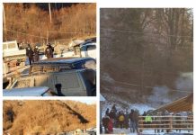 FOTO/VIDEO EXCLUSIV: O nouă revoltă a sătenilor la bariera silvică din cătunul Luhei din Poienile de Sub Munte