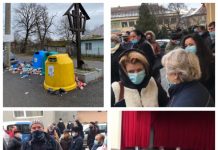 FOTO/VIDEO EXCLUSIV: Șomcutenii au ieșit în stradă! CL și primarul dezbat deschiderea gropii de gunoi de pe Calea Mireșului