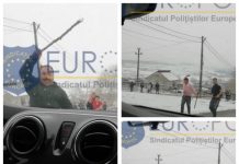 FOTO/VIDEO EXCLUSIV: Poliţişti atacaţi cu pietre la Ponorâta. Maşina de poliţie distrusă cu bâtele. Intervin mascații. Suspecții au fugit în pădure ( actualizare)