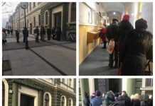 FOTO EXCLUSIV: Cozi ca pe vremea lui Ceaușescu la plata taxelor și impozitelor la Primăria Sighetu Marmației