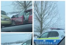 FOTO/VIDEO: Impact violent pe DN18B la Cărbunari