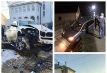 FOTO: CU BMW-UL ÎN GARDUL CASEI PAROHIALE. EVENIMENTE RUTIERE SOLDATE CU PAGUBE MATERIALE ÎN VIȘEU DE JOS (DN18) ȘI ILBA (DN1C)