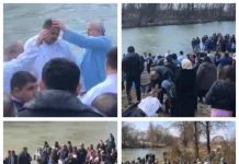 VIDEO – CARANTINĂ PE HÂRTIE: Botez cu zeci de participanți în apele râului Lăpuș la Cătălina. Alții înghesuiți într-un lăcaș de cult (actualizare)