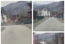 VIDEO EXCLUSIV: A făcut prăpăd pe strada Repedea la Borșa. Accidentul a fost surprins LIVE