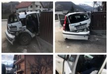 FOTO, VIDEO EXCLUSIV: Două persoane la spital, două maşini făcute praf în Borşa. O șoferiță beată