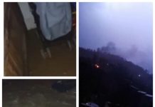 FOTO VIDEO EXCLUSIV: În Noapte Învierii localnicii din Coaș s-au trezit că apa le inundă curțile și garajele. La Cavnic, a fost furtună
