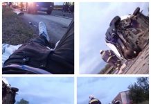 FOTO, VIDEO EXCLUSIV: Maramureşeni din Ruscova implicaţi într-un teribil carambol în Ungaria. Doi răniţi grav