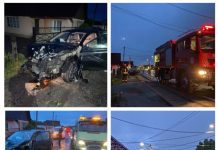 EXCLUSIV FOTO/VIDEO: Conductă de gaz distrusă de o mașină condusă de un puștan beat la Tăuții de Sus