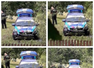 FOTO/VIDEO EXCLUSIV: Raliul Maramureşului – A zburat cu bolidul prin gardul unei gospodării din Coruia