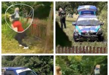 FOTO/VIDEO EXCLUSIV: Trei copii şi doi adulţi au scăpat cu viaţa din faţa unui bolid scăpat de sub control la Raliul Maramureşului