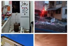 FOTO EXCLUSIV / VIDEO: Explozie puternică într-un bloc din Sighetu Marmaţiei. Proprietarul apartamentului, transportat la spital cu arsuri la mâini şi picioare