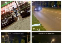 FOTO/VIDEO EXCLUSIV: Când poliția nu e pe străzi șmecherașii încing bolizii în Baia Mare. Liniuțe în miez de noapte pe bd Independenței (actualizare)