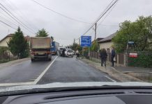 Foto cititori: Autoturism distrus într-un accident produs la Tăuții Măgherăuș