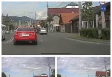 VIDEO – Neatenția în trafic. Două mașini s-au ciocnit pe strada Lucaciu din Baia Mare