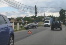 Galerie foto: Impact violent pe DN18B la intersecția cu șoseaua de centură. Accident și la Seini