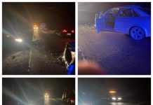 EXCLUSIV VIDEO: Două autoturisme AUDI s-au izbit violent în pasul HERA pe DN18. Unul dintre șoferi a efectuat o depășire neregulamentară