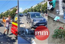 FOTO: ACCIDENT ÎN BAIA MARE – Doi tineri au fost loviți de o mașină în timp ce traversau neregulamentar bd București (actualizare)