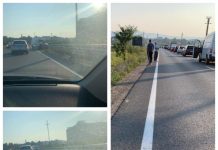 FOTO / ACTUALIZARE: Un șofer din Suceava a intrat cu duba în parapet pe DN1C la ieșirea din Recea. O femeie rănită