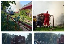 EXCLUSIV FOTO: Incendiu violent într-o gospodărie din Dămăcușeni